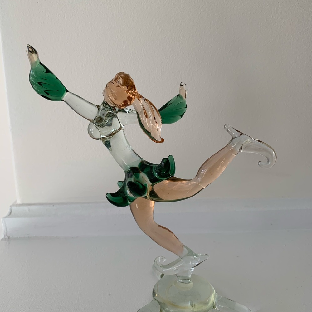 Handblown Venitian Glass Dancer Figurine - Picture 3 of 5